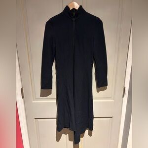 Akris mock neck navy dress